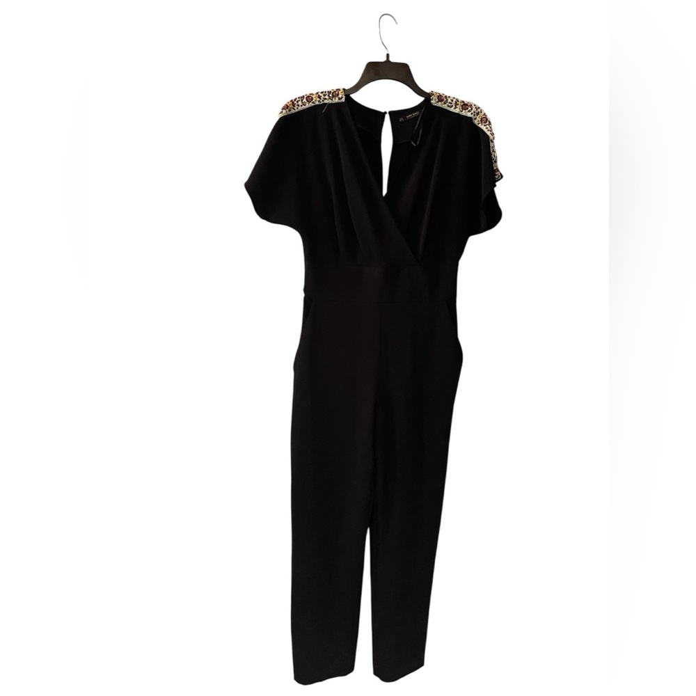 Zara Black Jumpsuit Versatile Chic Design